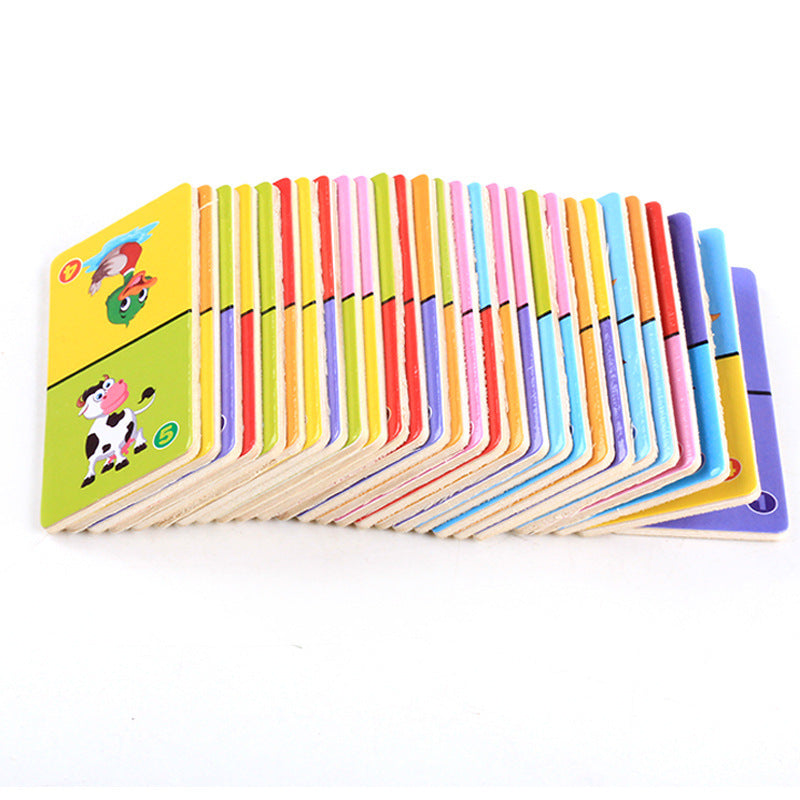 Wooden Animal Educational Domino for Kids