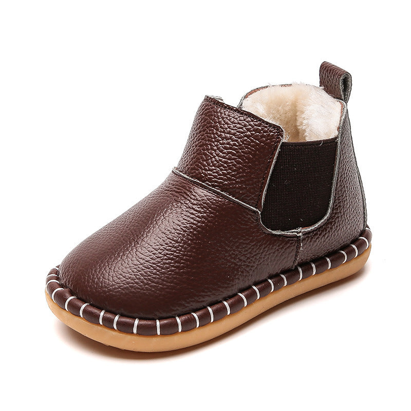 Baby  Winter Leather -Cotton Shoes