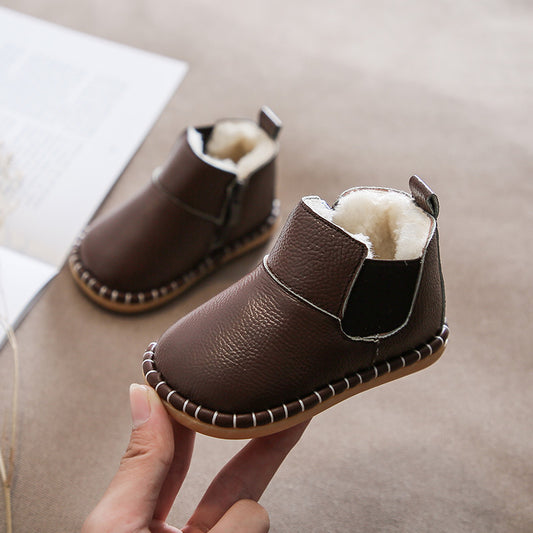 Baby  Winter Leather -Cotton Shoes