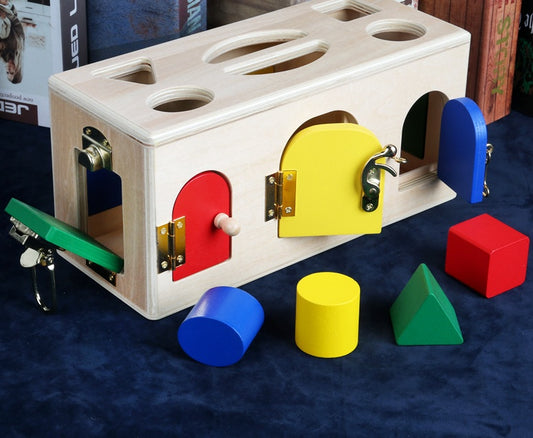 Kids shape lock box educational toy