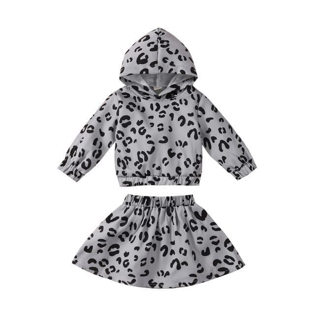 Girls Hooded Sweater - Skirt